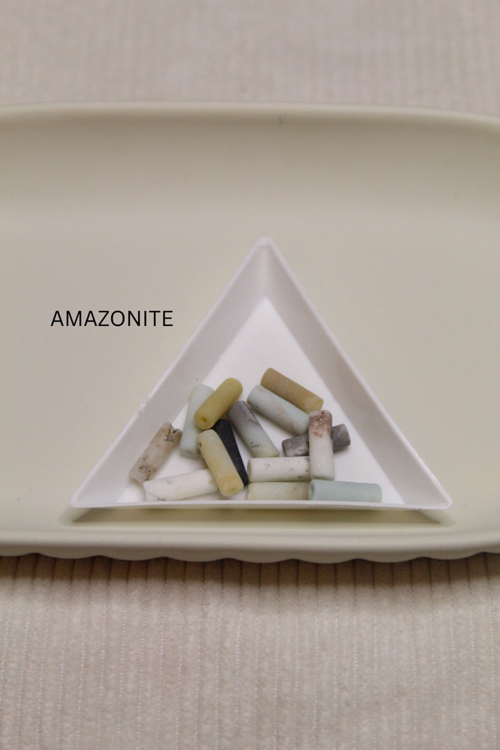 Stainless Steel Asymmetrical Gemstone & Pearl Dangle Earrings