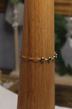 Gold Plated Half Pearl Half Chain Bracelet