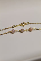 Gold Plated Gemstone Link Chain Bracelet