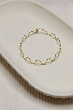 Gold/Silver Plated Wavy Bangle Bracelet