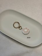 Gold Puka Shell Keychain