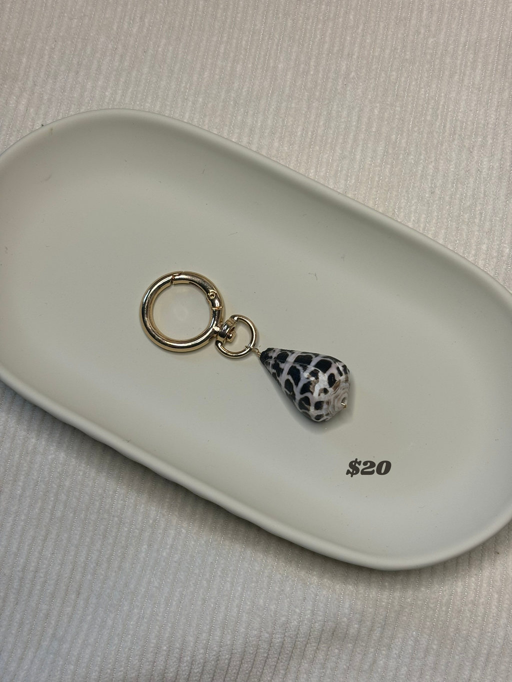 Gold Cone Shell Keychain