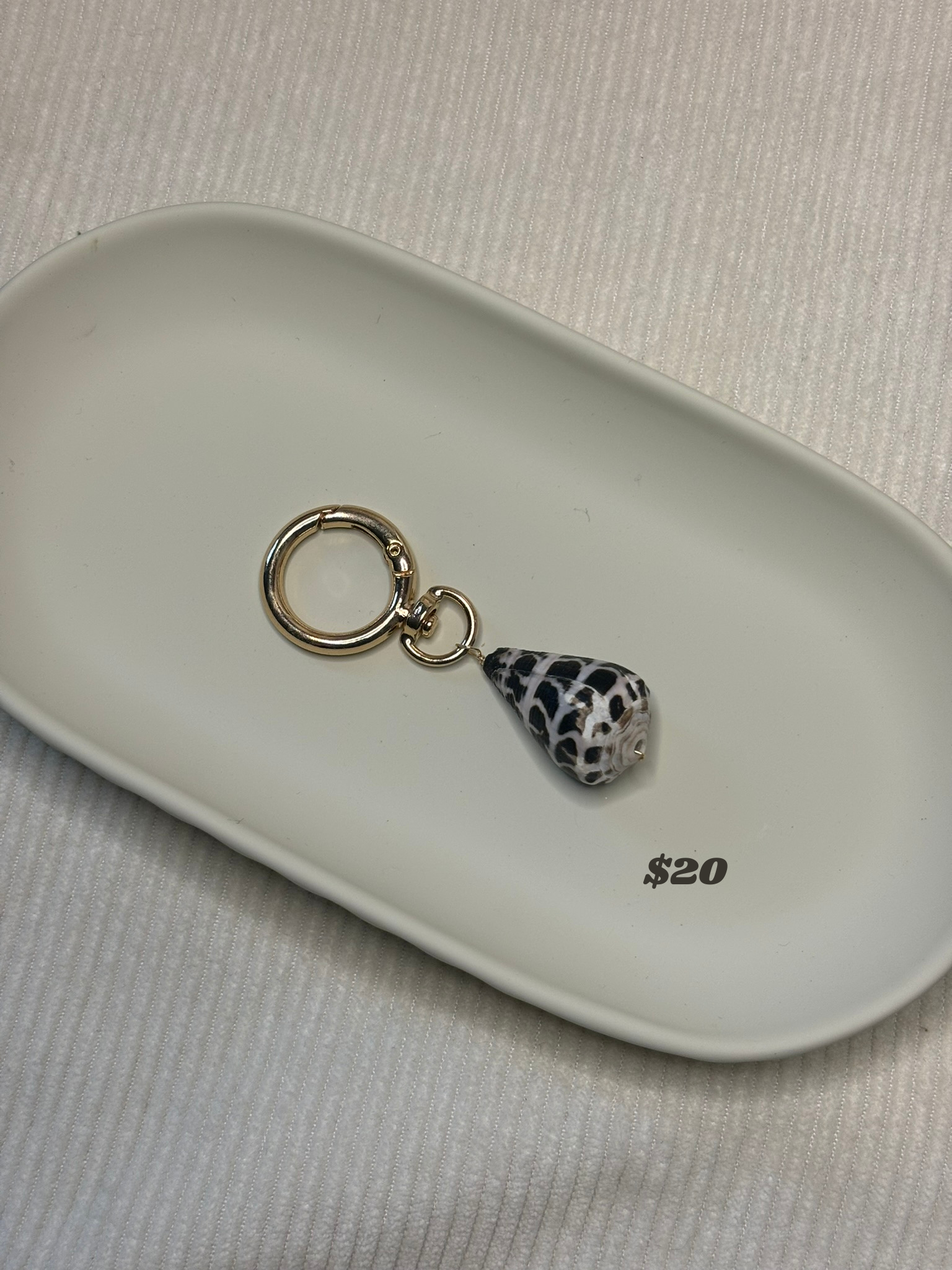 Gold Cone Shell Keychain