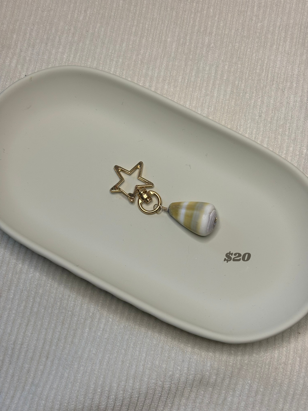 Gold Cone Shell Keychain