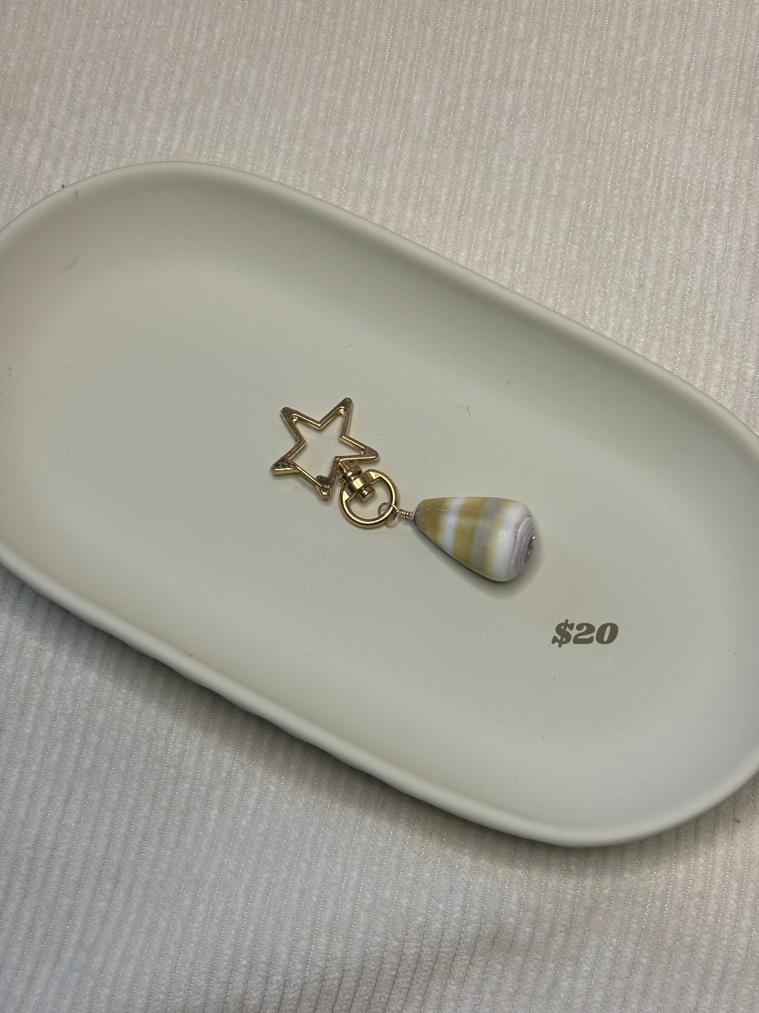 Gold Cone Shell Keychain