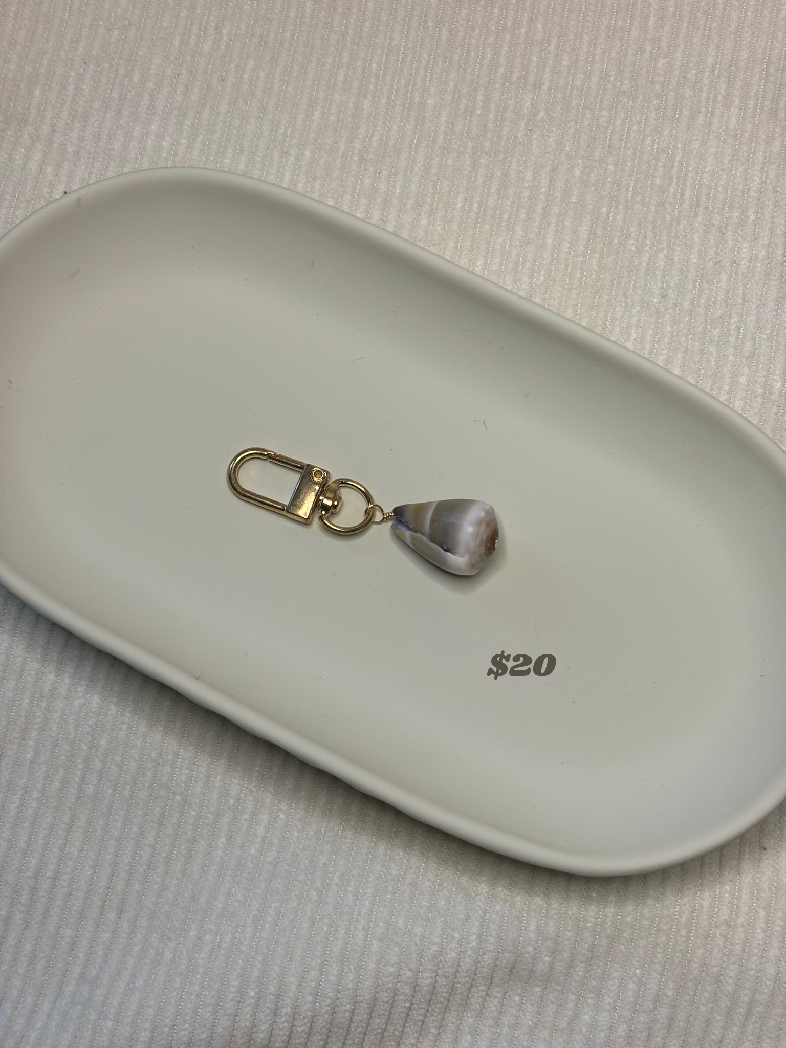 Gold Cone Shell Keychain