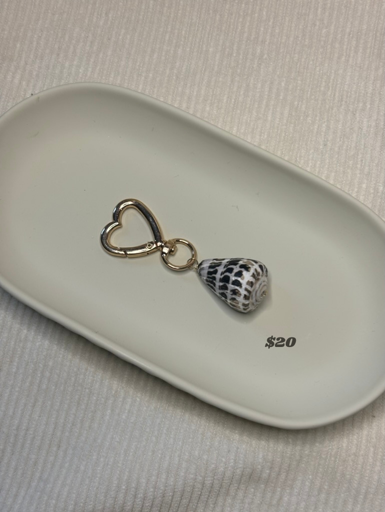 Gold Cone Shell Keychain