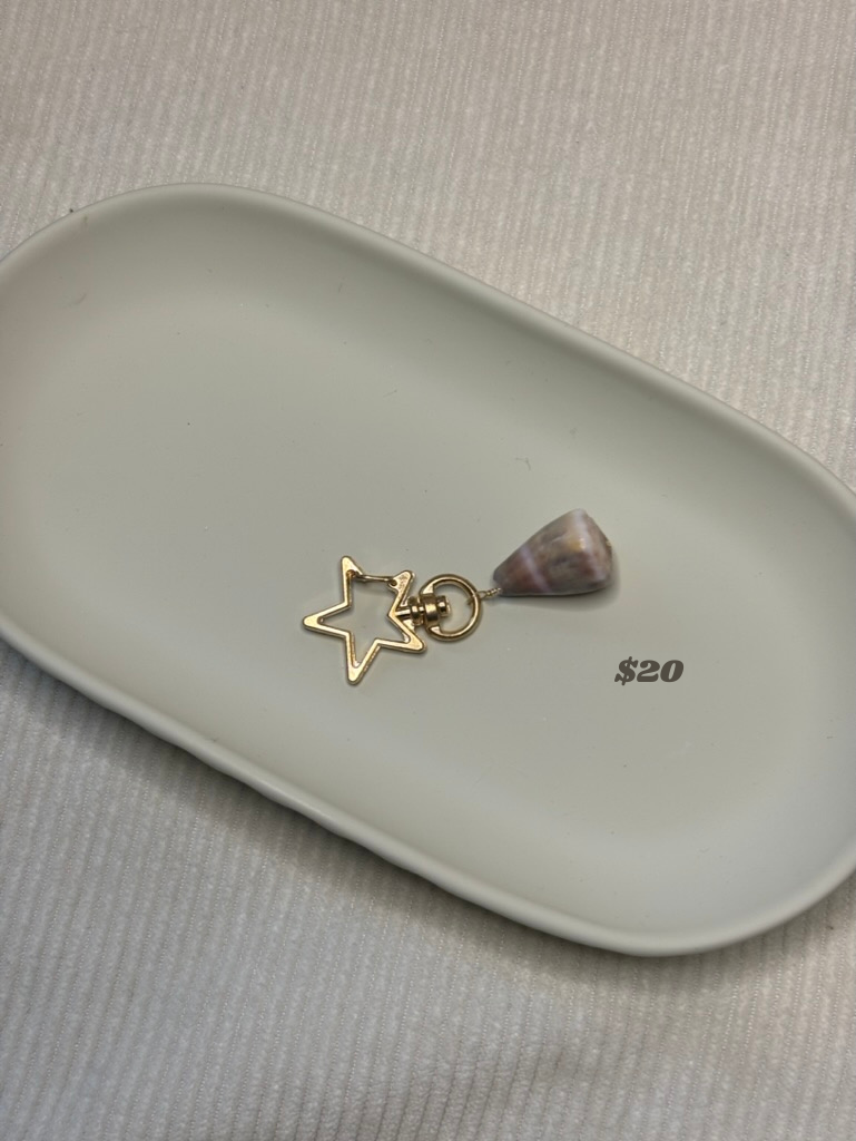 Gold Cone Shell Keychain