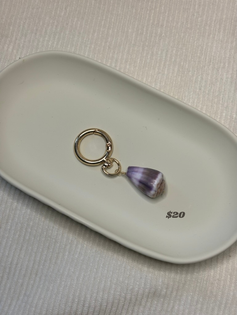 Gold Cone Shell Keychain
