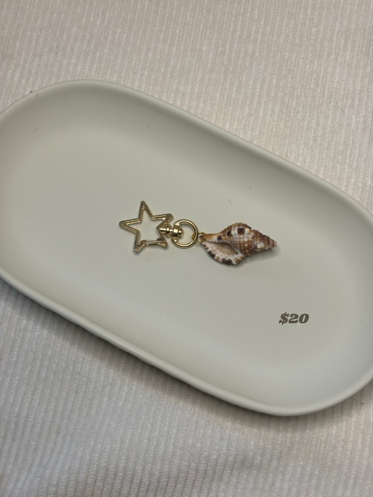 Gold Triton Shell Keychain