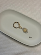 Gold Cowrie Shell Keychain