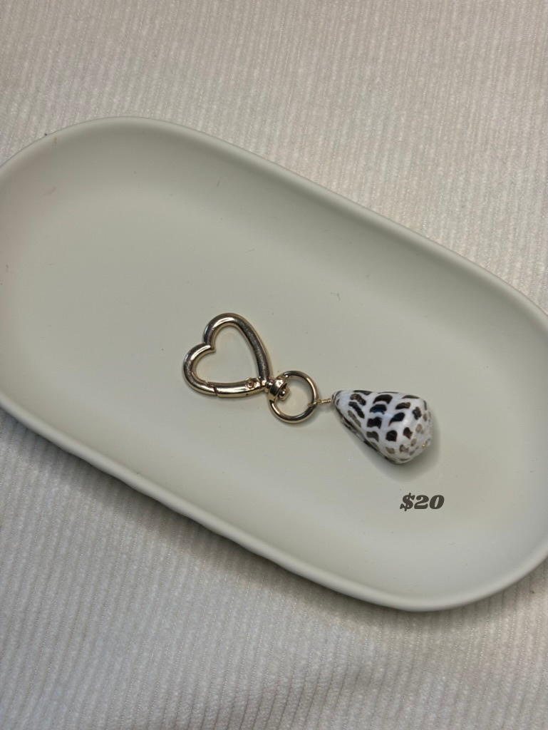 Gold Cone Shell Keychain