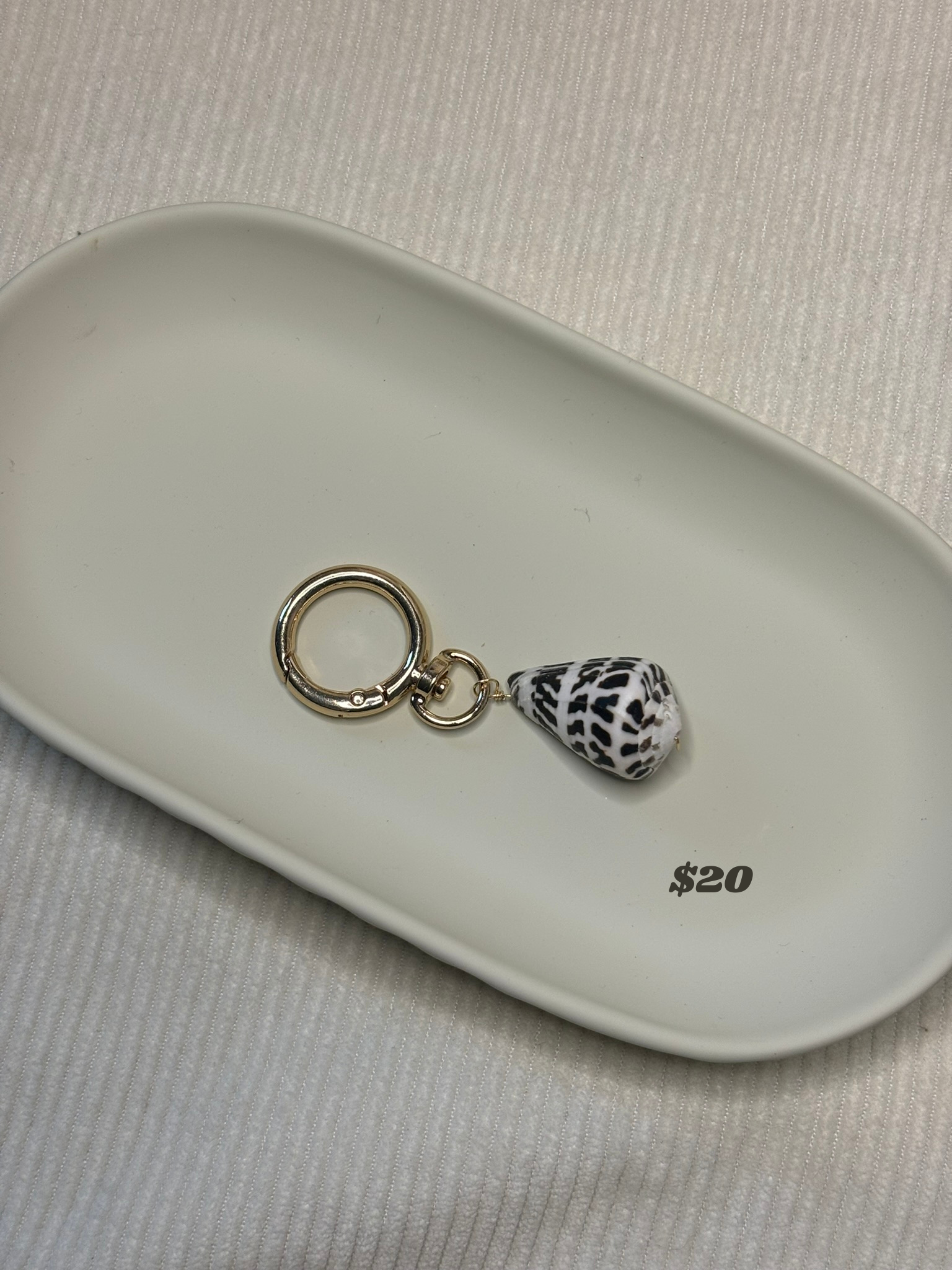Gold Cone Shell Keychain