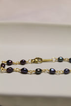 Plated Pearl Link Bracelet