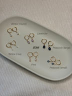 Gold-Filled Freshwater Pearl Huggie Hoop Earrings