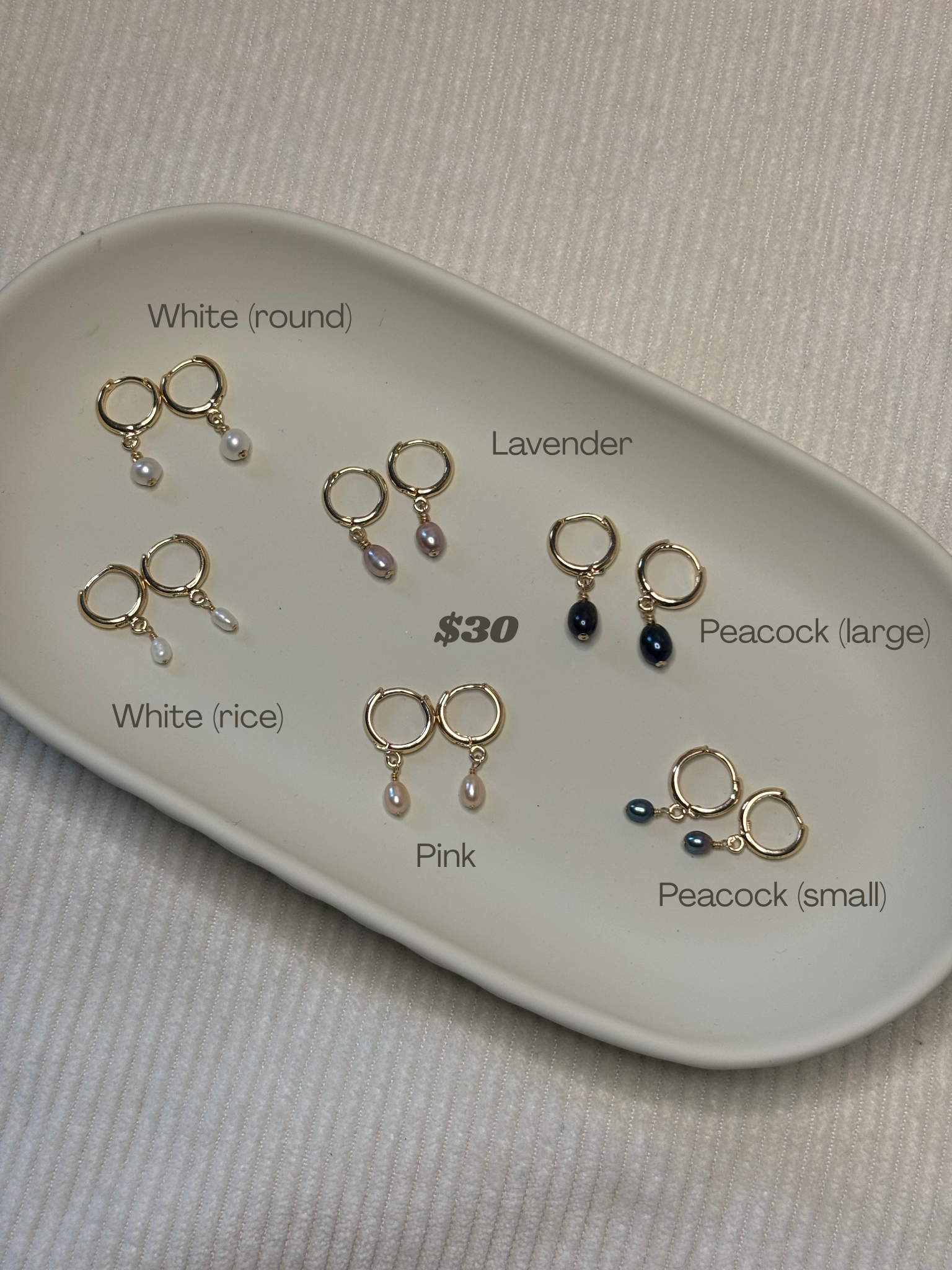Gold-Filled Freshwater Pearl Huggie Hoop Earrings