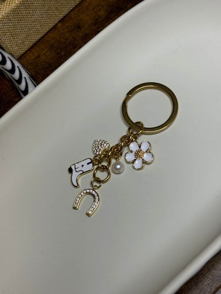 Gold Charm Keychain