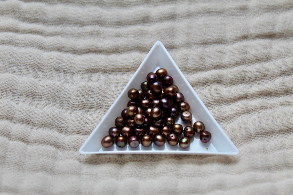 Gold Plated Triple Pearl Chain Necklace