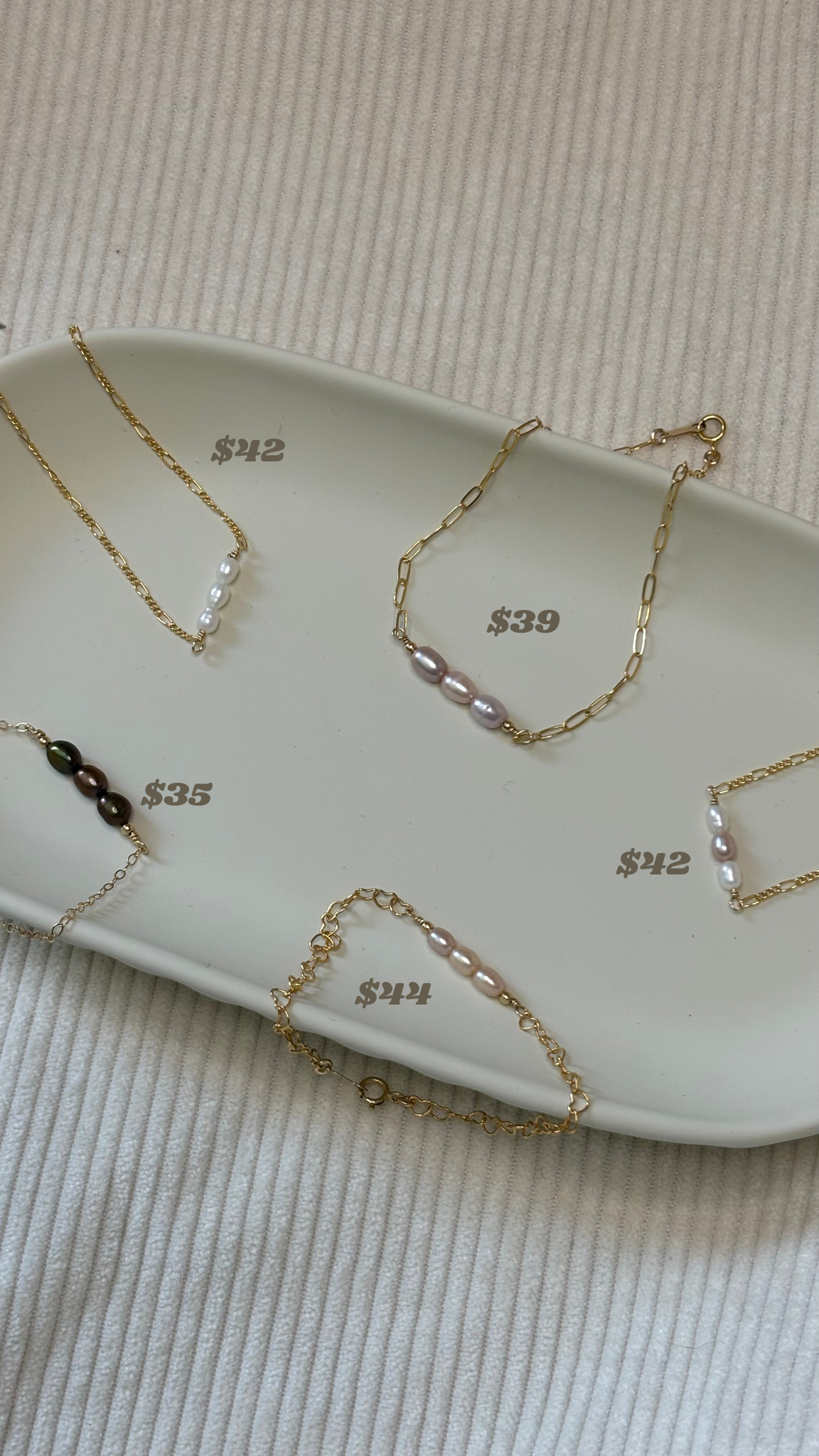 Gold-Filled Freshwater Pearl Chain Bracelet