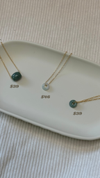 Gold-Filled Jade Bead Chain Bracelet