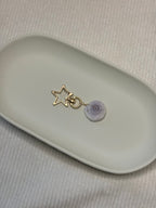 Gold Puka Shell Keychain
