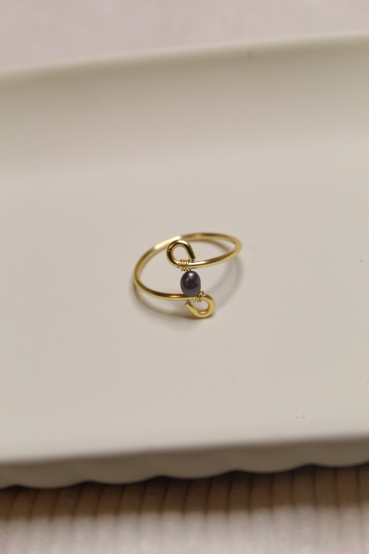 Gold/Silver Plated Pearl Spiral Ring