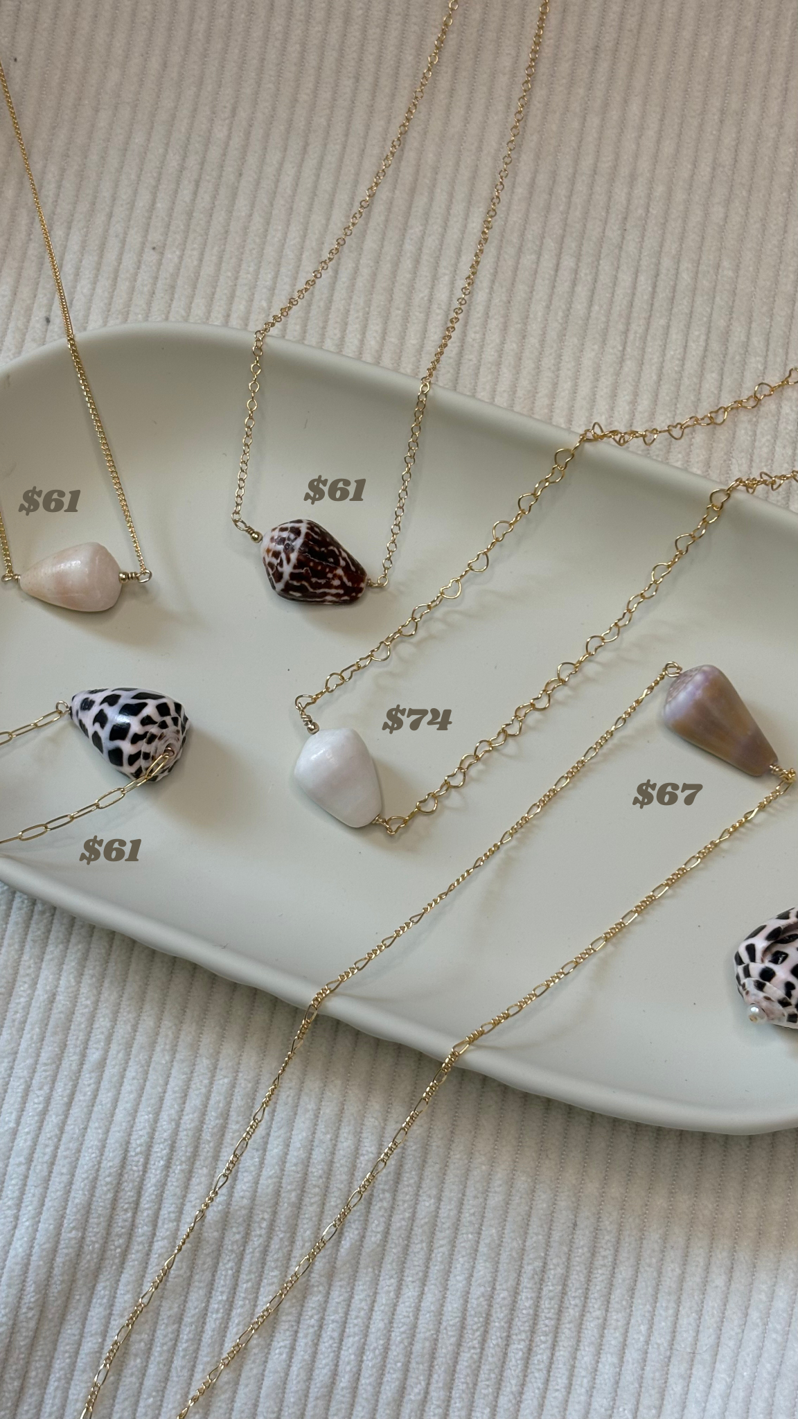 Gold-Filled Cone Shell Chain Necklace