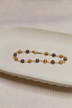 Plated Pearl Link Bracelet