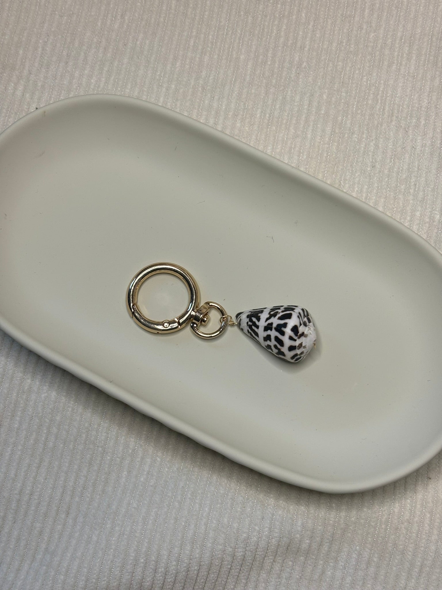 Gold Cone Shell Keychain