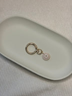Gold Puka Shell Keychain