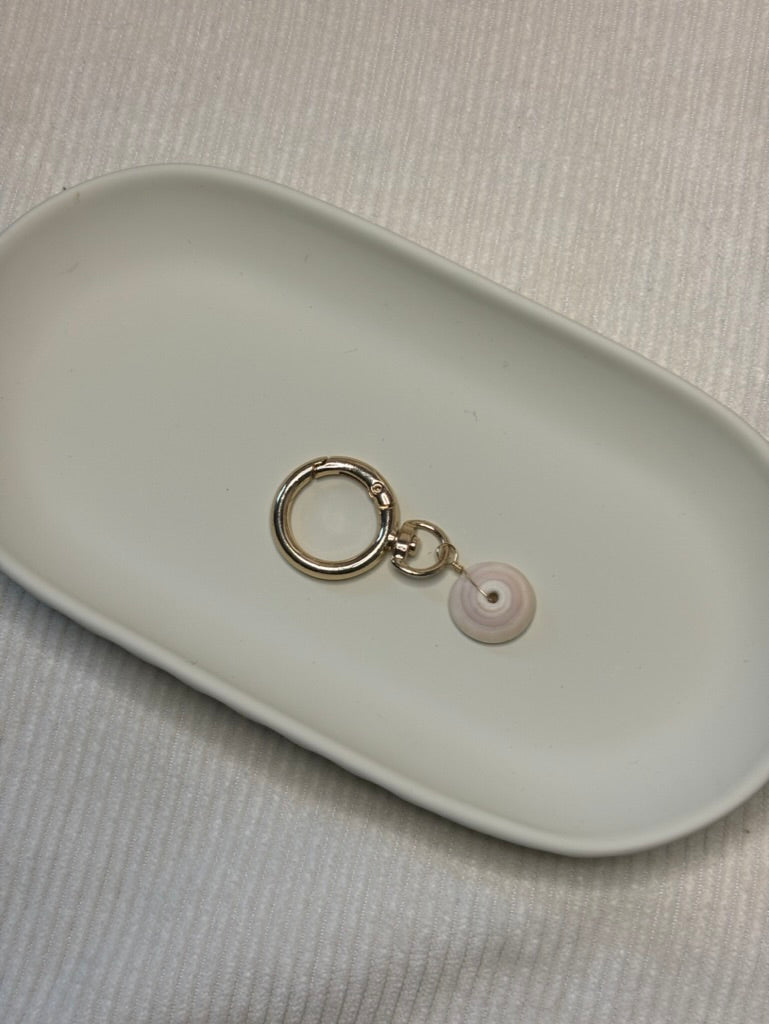 Gold Puka Shell Keychain