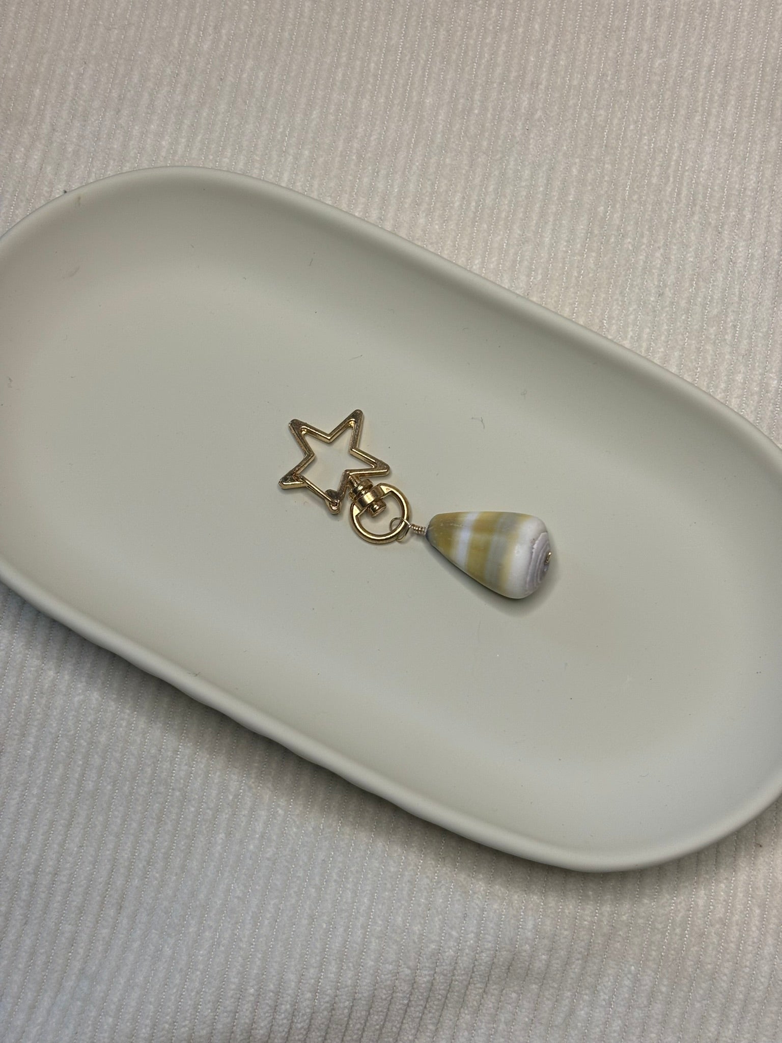 Gold Cone Shell Keychain