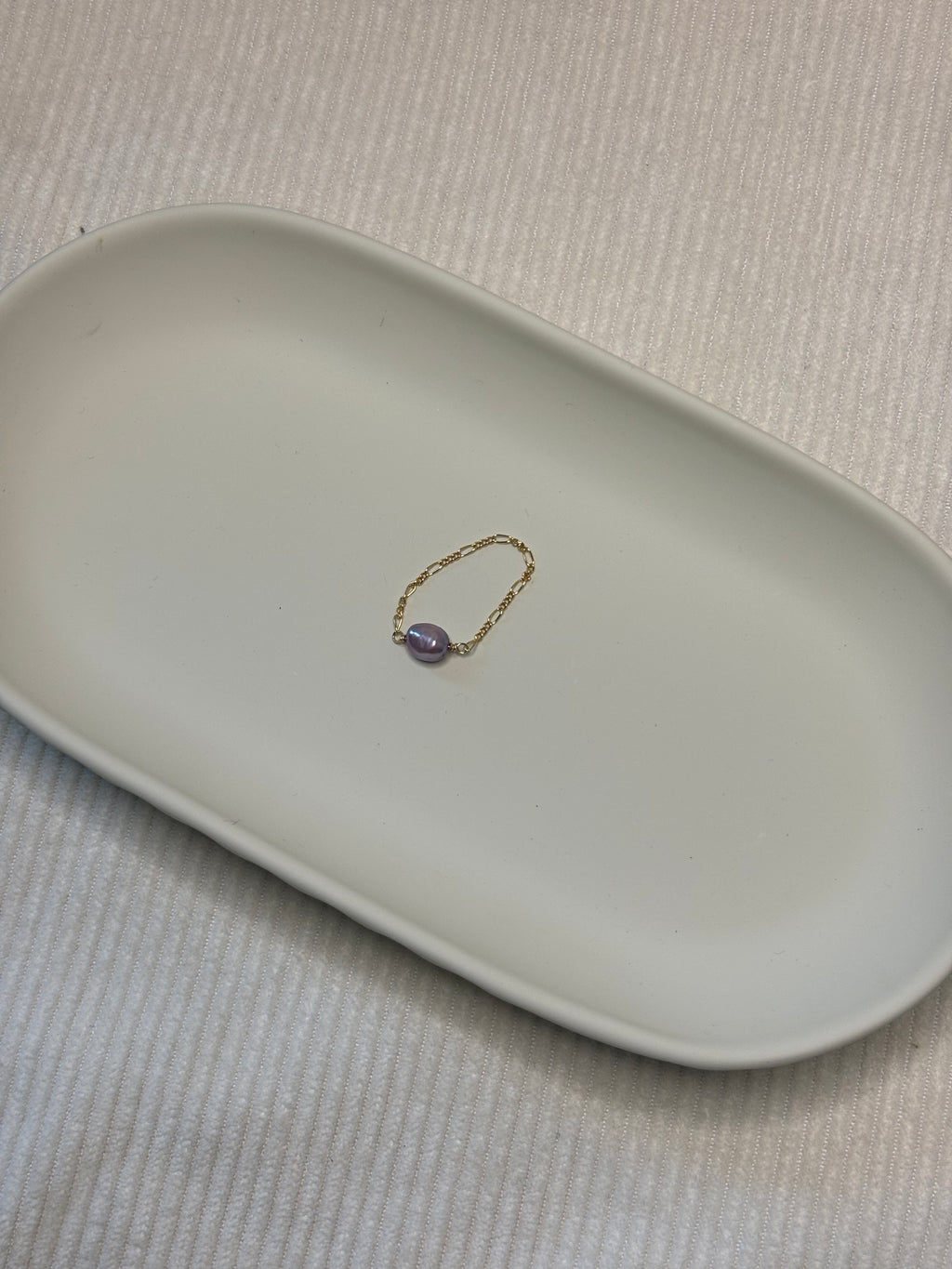 Gold-Filled Freshwater Pearl Chain Ring