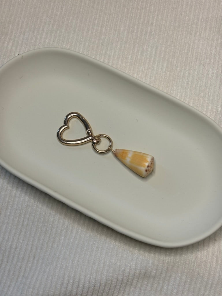 Gold Cone Shell Keychain
