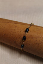 Gold Plated Pearl Link Chain Bracelet