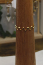 Gold/Silver Plated Wavy Bangle Bracelet