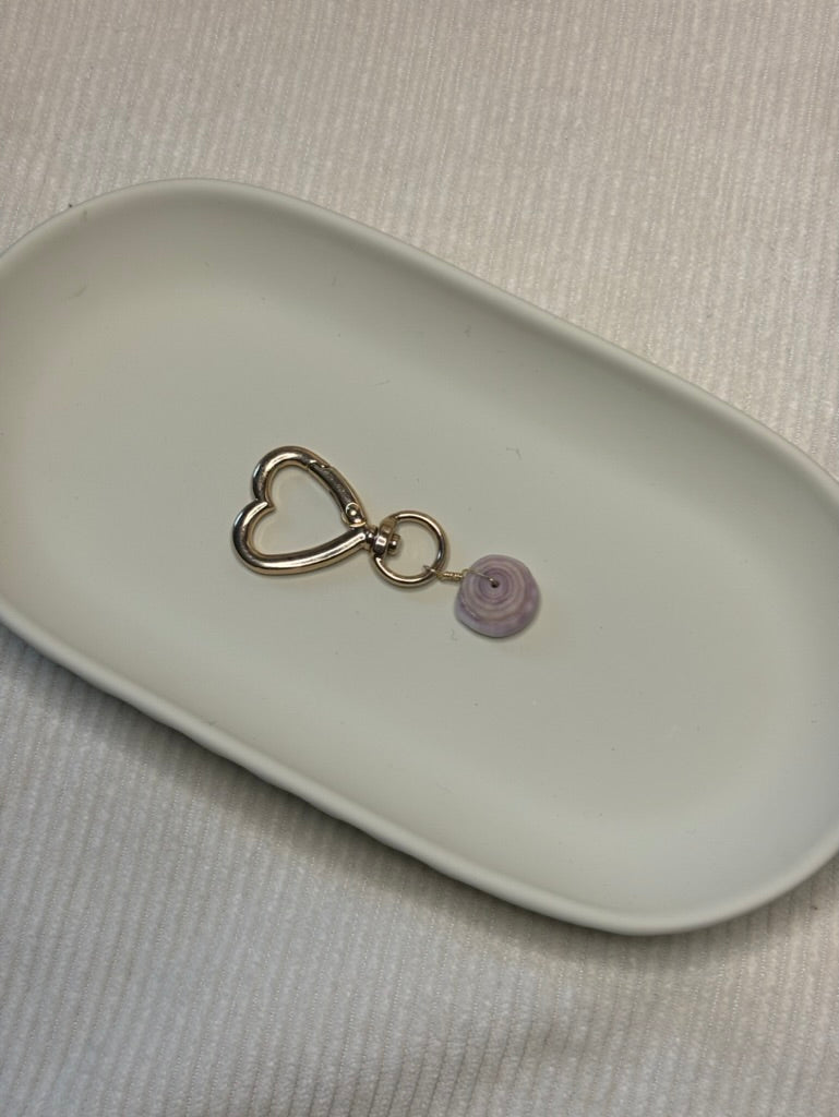 Gold Puka Shell Keychain