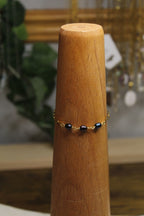 Gold Plated Pearl Link Chain Bracelet