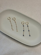 Gold-Filled Freshwater Pearl Dangle Huggie Hoop Earrings