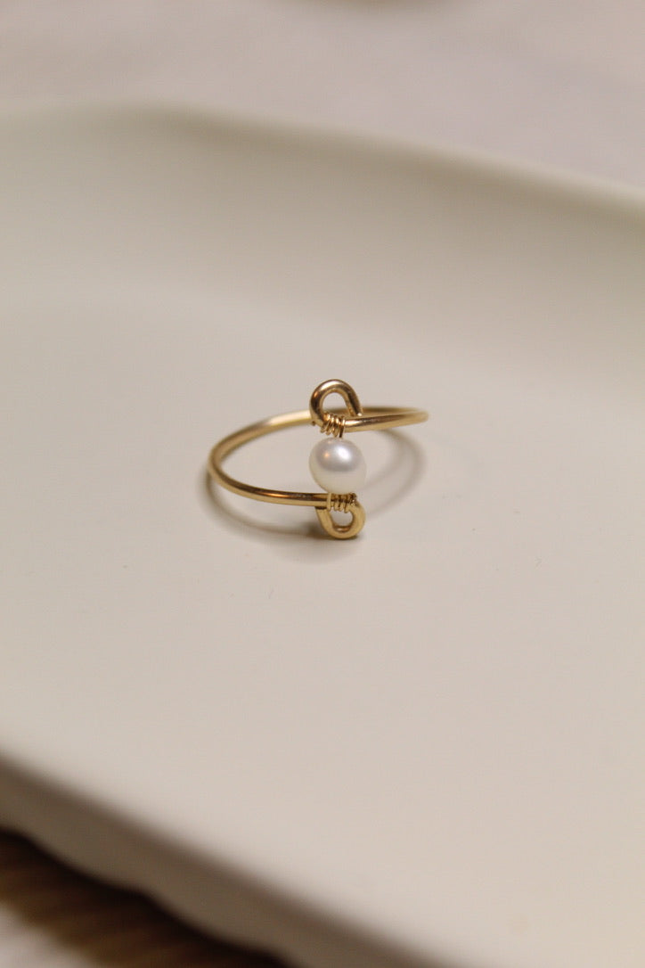 Gold/Silver Plated Pearl Spiral Ring