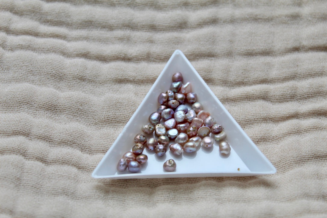 Gold Plated Triple Pearl Chain Necklace