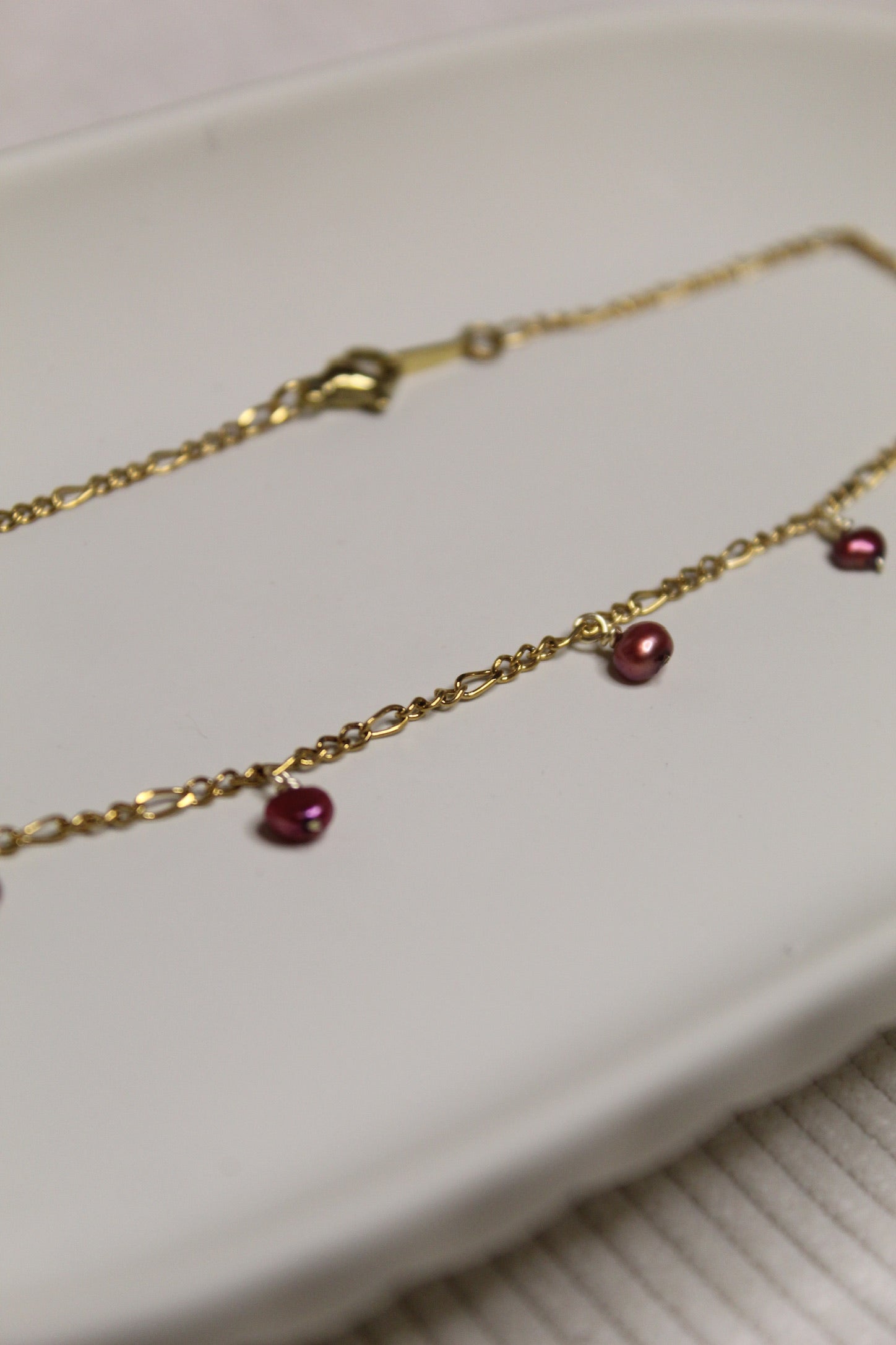 Gold Plated Pearl Dangle Necklace