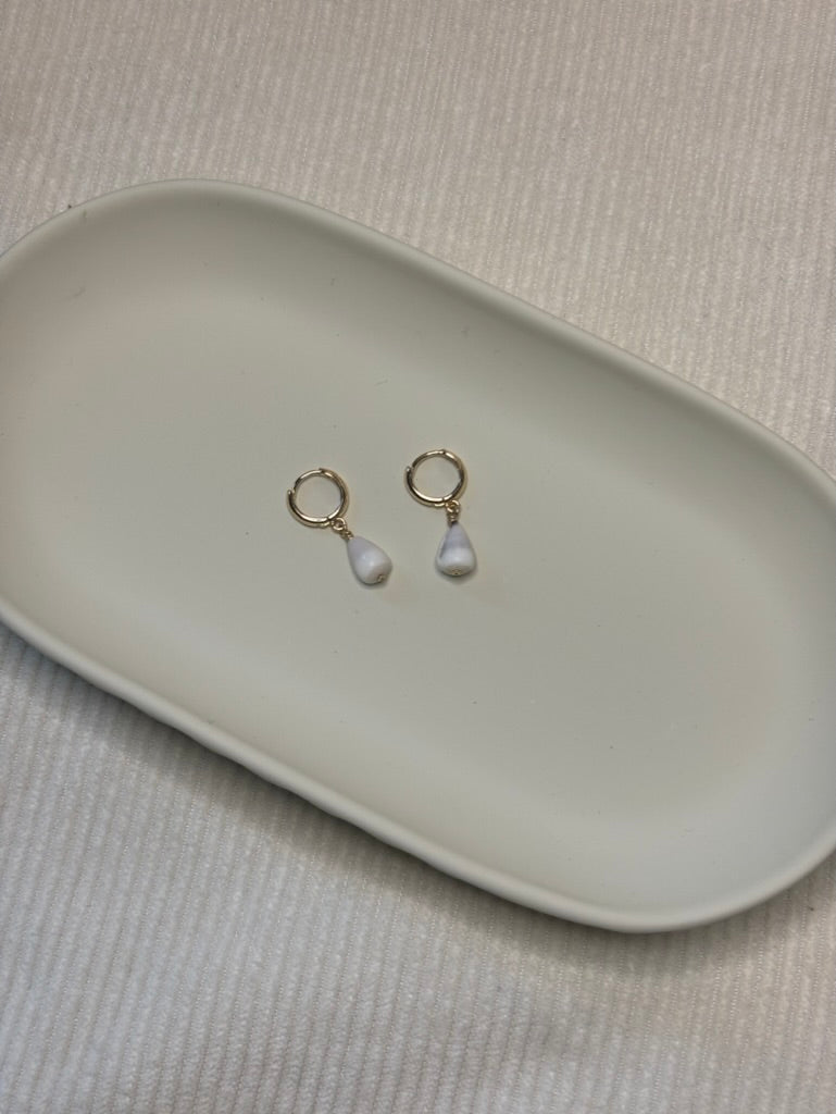 Gold-Filled Cone Shell Huggie Hoop Earrings