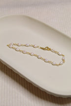 Plated Pearl Link Bracelet