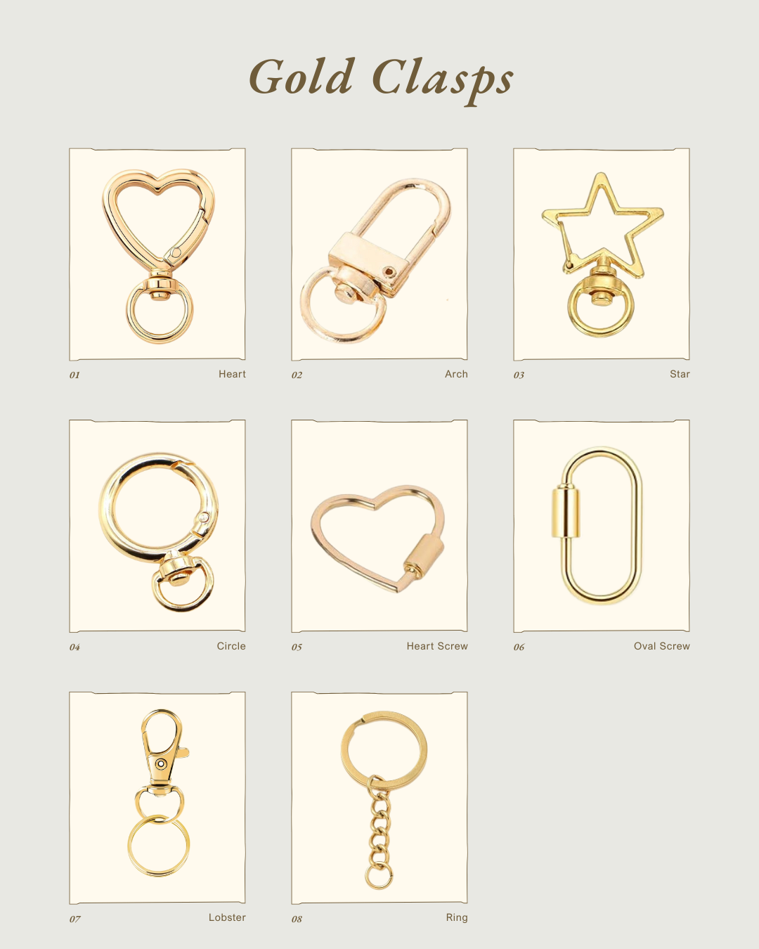 Gold Charm Keychain