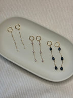 Gold-Filled Freshwater Pearl Dangle Huggie Hoop Earrings