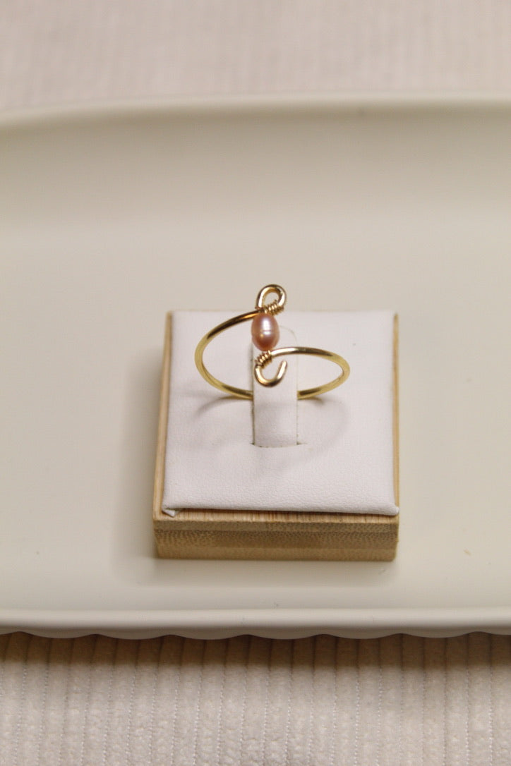 Gold/Silver Plated Pearl Spiral Ring