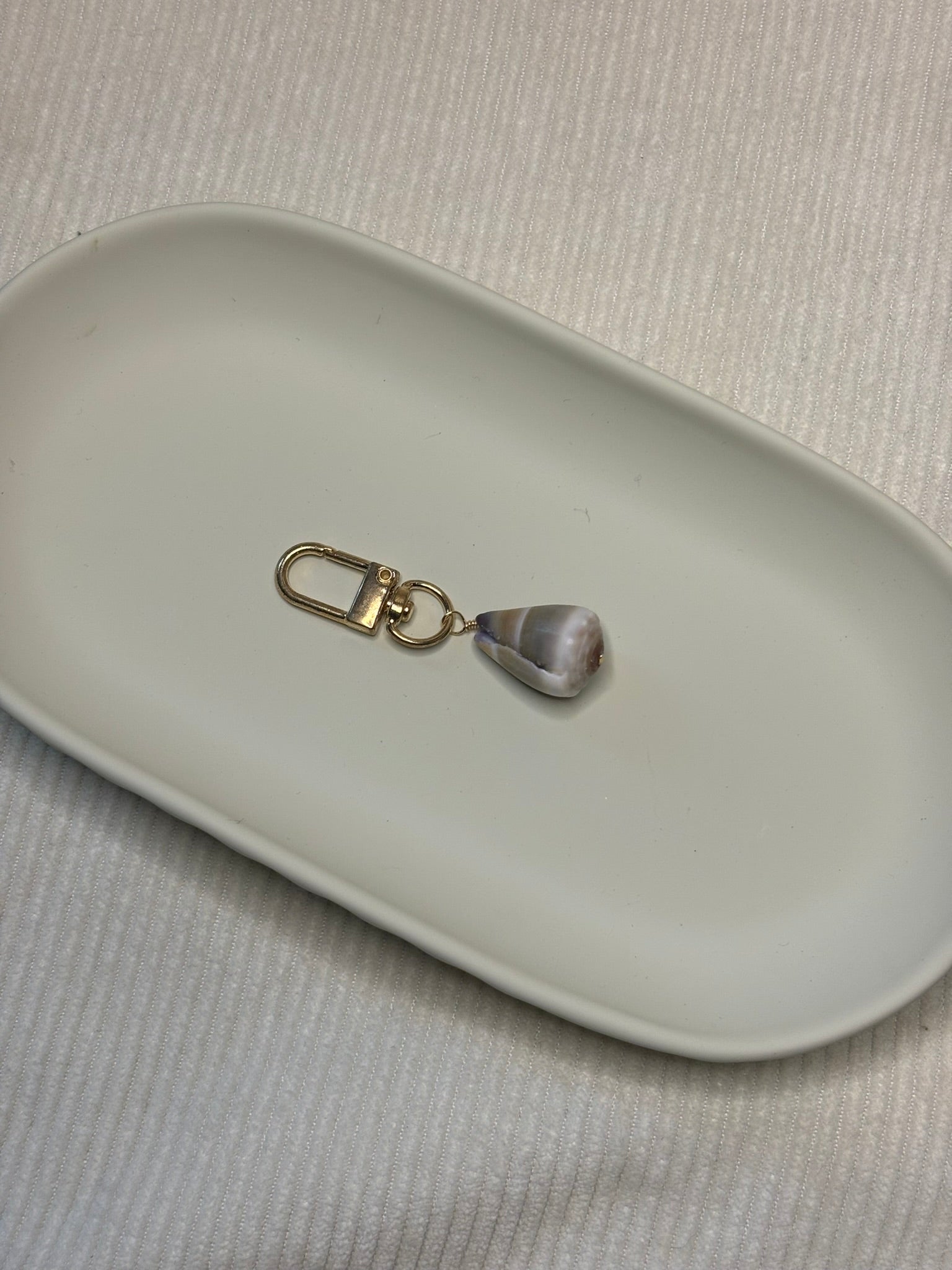 Gold Cone Shell Keychain
