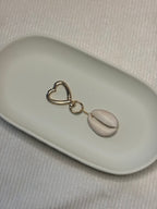 Gold Cowrie Shell Keychain