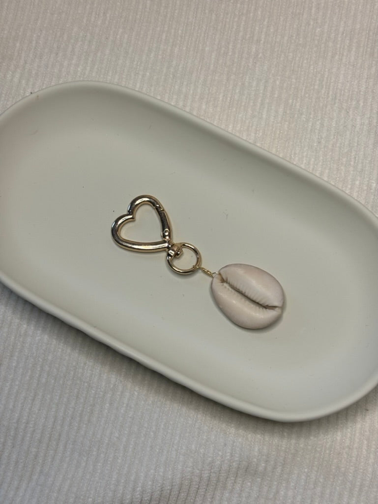 Gold Cowrie Shell Keychain